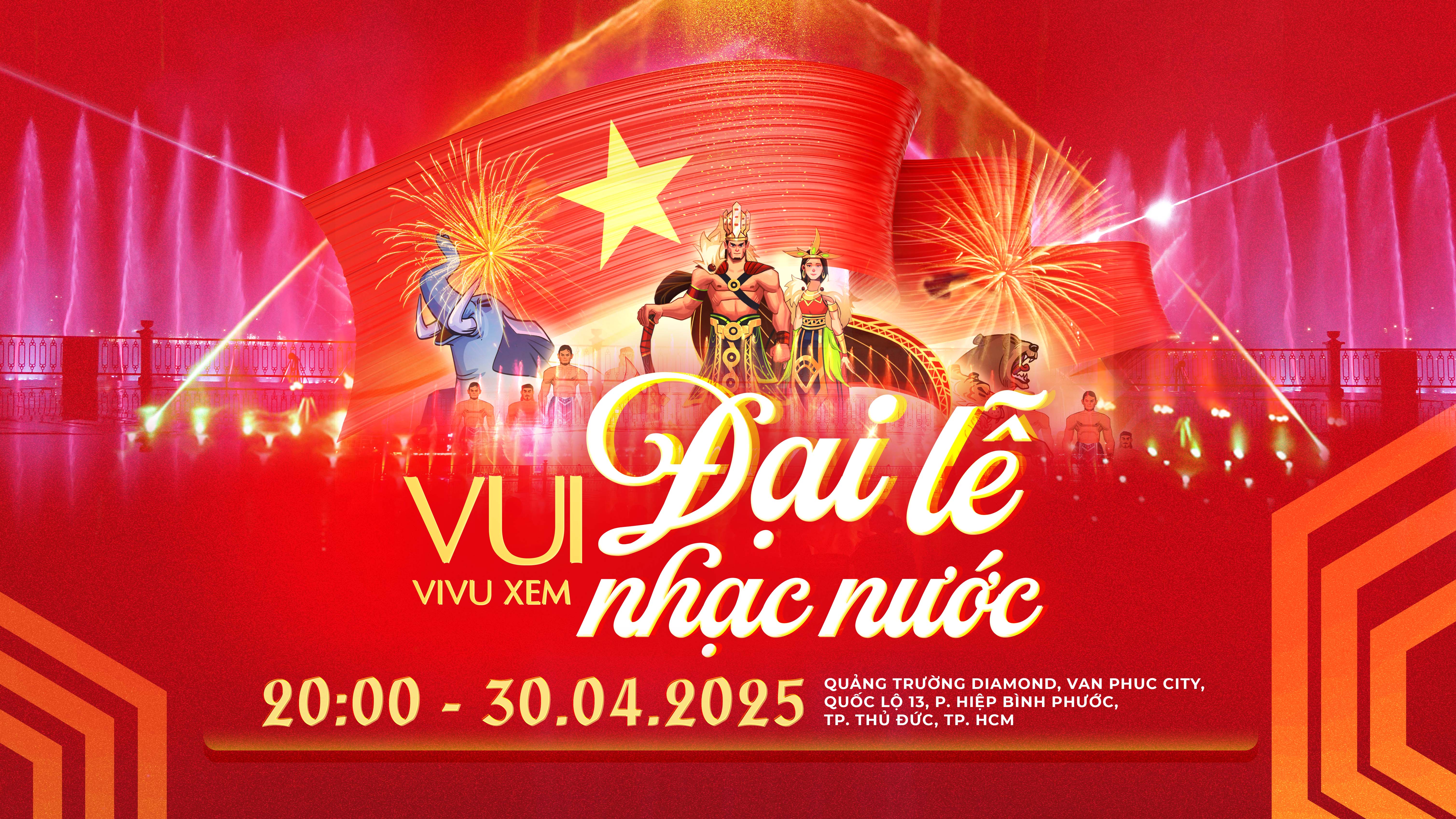 VUI ĐẠI LỄ, VI VU XEM NHẠC NƯỚC VAN PHUC WATER SHOW (Suất 2)