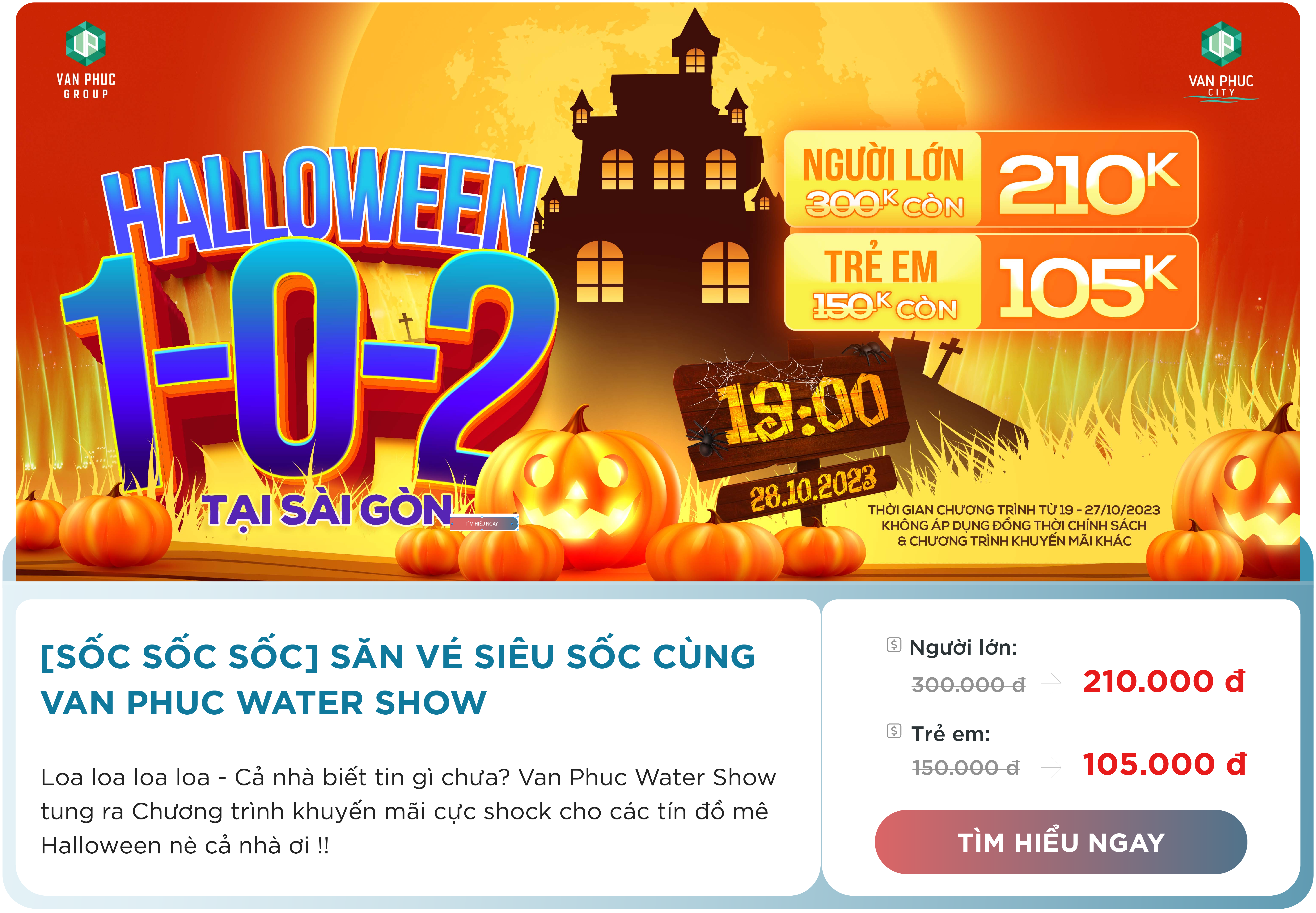 [SỐC SỐC SỐC] SĂN VÉ SIÊU SỐC CÙNG VAN PHUC WATER SHOW