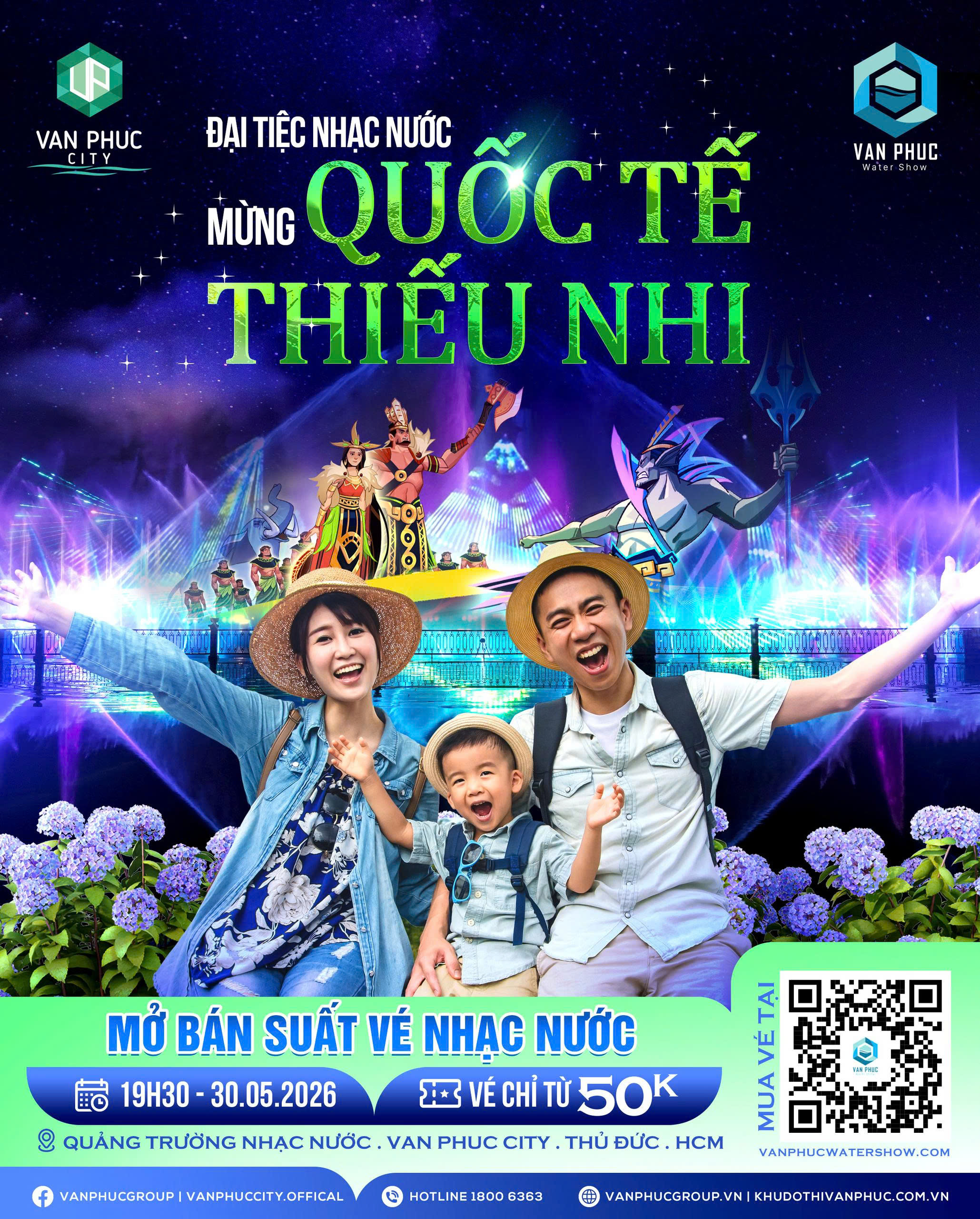 ĐẠI TIỆC NHẠC NƯỚC MỪNG QUỐC TẾ THIẾU NHI TẠI VAN PHUC CITY 30/05/2026